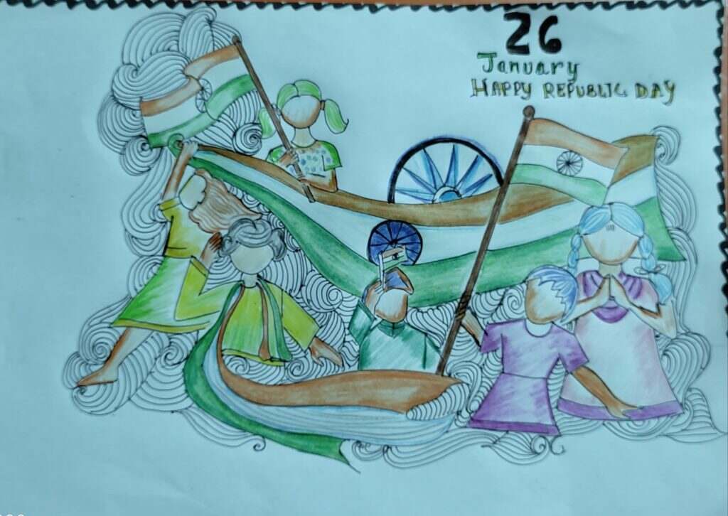 republic day drawing easy